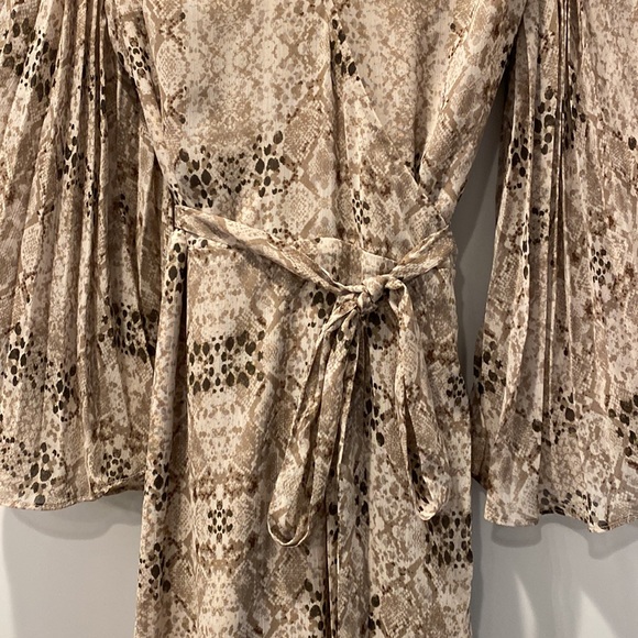 NWT! Snakeskin Wrap Dress - Picture 4 of 7